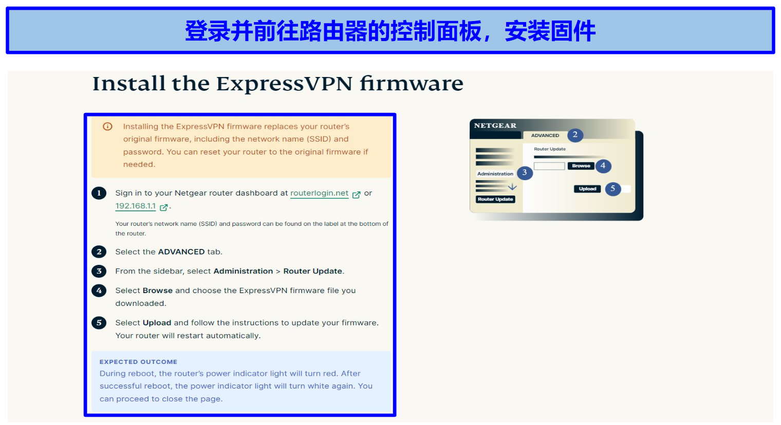 Screenshot of ExpressVPN's installation guide