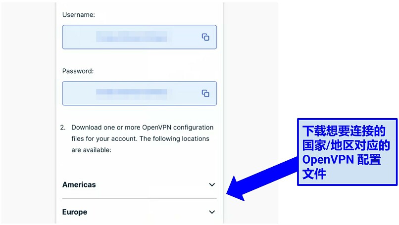 Image showing how to download ExpressVPN's OpenVPN configuration files